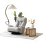Fauteuil pivotant moderne en sherpa avec fauteuil inclinable et confortable pour le salon-1683527709
