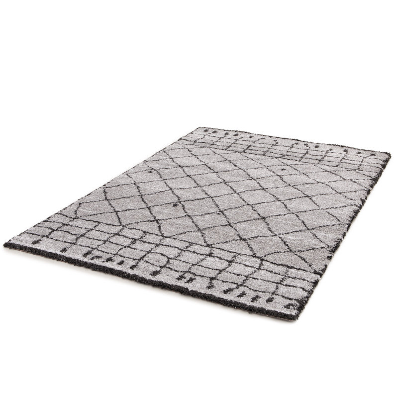 Elvis Geometric Shag Area Rug, Rectangle 80 x 150cm