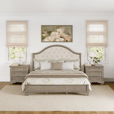 Antoro Upholstered Solid Wood Platform Bed