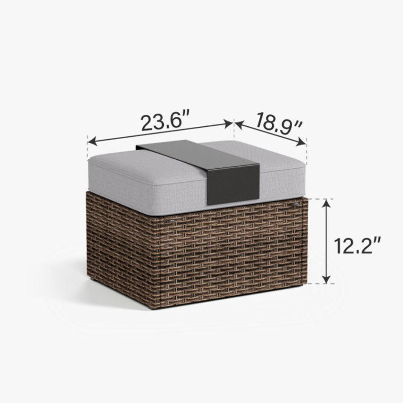 Wicker Outdoor Patio Ottomans