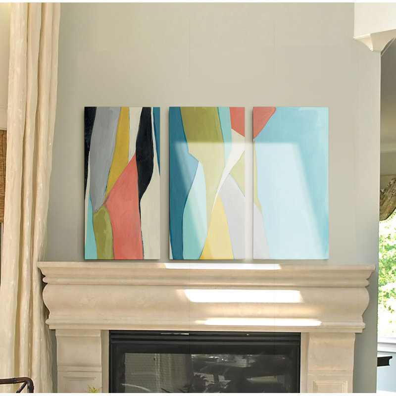 « geoscape ii », reproduction d’impression à multiples images sur toile, H 24 po x l 36 po x P 1,5 po