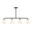 Hashimoto 4-Light Linear Chandelier in Matte Black-1863785308