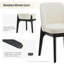 Ensemble de chaises de salle à manger rembourrées en polyester 19,5 po Bason avec pieds en bois massif noir Bason-923742-8294642