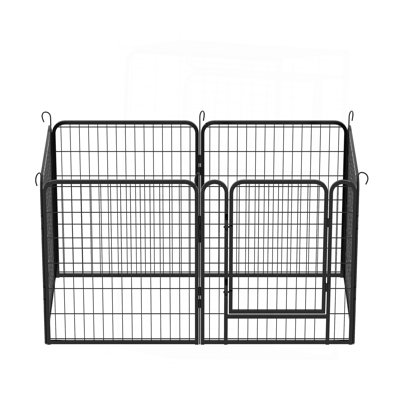6 Panels Heavy Duty Metal Playpen with door,Dog Fence Pet Exercise Pen for Outdoor, Indoor