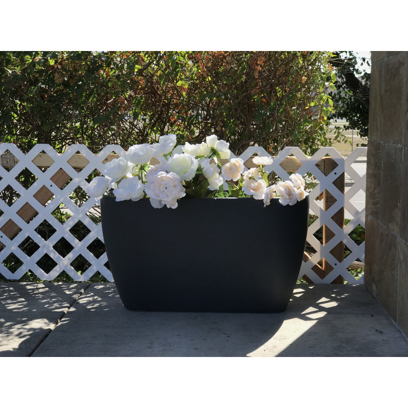 Pot de fleurs en béton, H 12,6 po x l 22,8 po x P 8,7 po