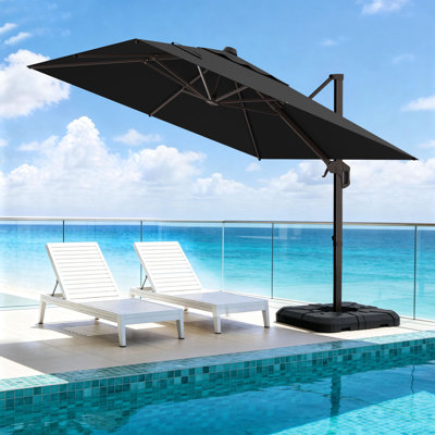 Parasol d'extérieur en porte-à-faux 9 'X 12' avec manivelle