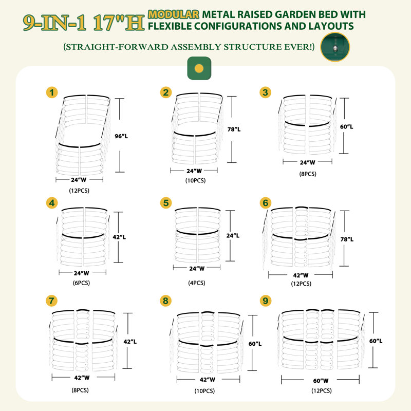 Roede Metal Outdoor Raised Garden Bed