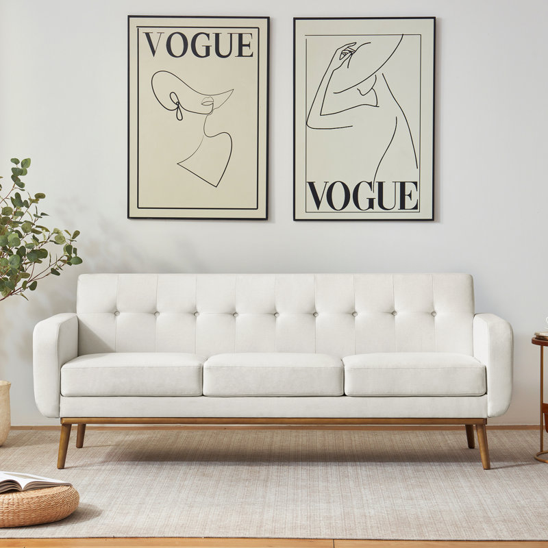 Analeah 79.9" W  Track Arm Sofa, Beige