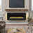 48 Inch Curved Front Wall Mounted Electric Fireplace With Remote And Multi Color Flame & Emberbed