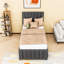 Lit plateforme tapissier avec couchette simple et tiroirs Cuevas Simpkins-219815075-219815074