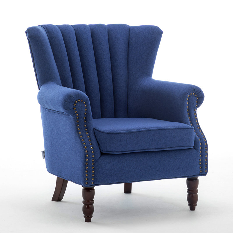 Edmay Upholstered Armchair, Blue