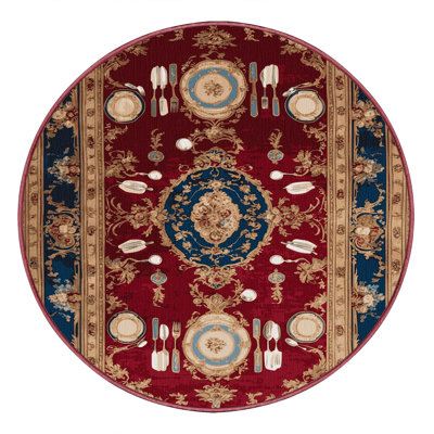 Tapis rouge français lavable à la machine