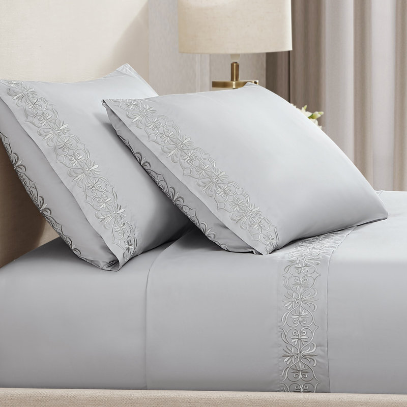  Ariane™ Sheet Set, Queen, Gray