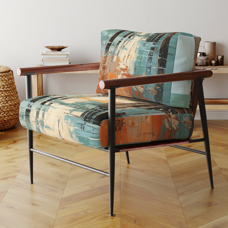 Fauteuil d'appoint Coastal Pier Perspect Pointillism I, Doré