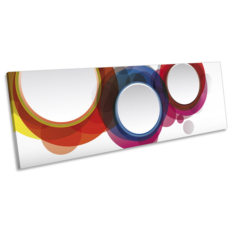 Rings Circles Abstract - Wrapped Canvas Panoramic Art Prints, 30.48cm H x 91.44cm W