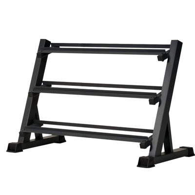 Support à haltères à 3 niveaux: peut supporter de 5 à 50 lb avec une capacité maximale de 1 100 lb. Conçu spécialement pour le rangement des haltères