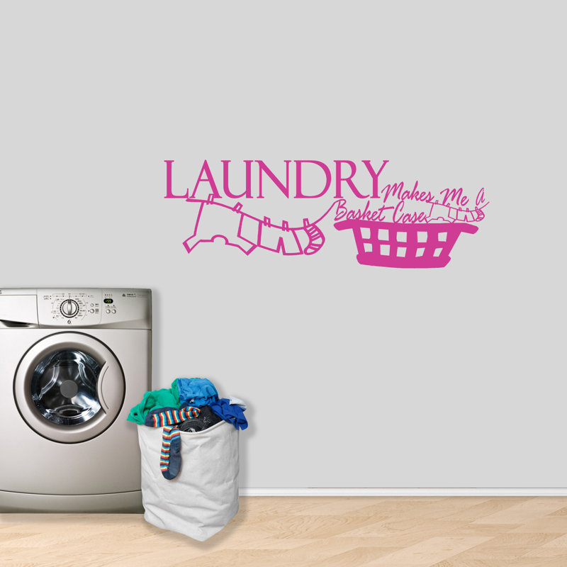 Adhésif décoratif Assonet Laundry Makes Me A Basket, Rose vif