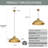 Farmhouse Pendant Light With Adjustable Height - 18 Inch Large Kitchen Island Hanging Light Fixture, Coffee Gold Dome Design For Dining Room, Bedroom, Hallway (Hardwired, ETL Certified)-1862096645