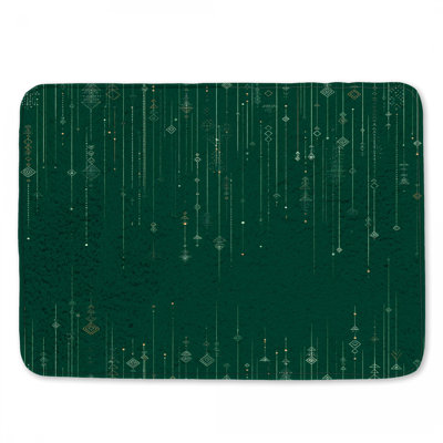Geometric Shapes Bath Mat Modern Bathroom Decor