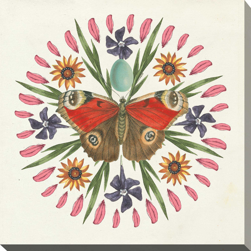 « papillon mandala ii », impression, H 24 po x l 24 po x P 1,5 po, Toile tendue