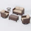 Ensemble de conversation pour patio pour 4 personnes avec table basse de rangement - structure en acier galvanisé, rotin PE, coussins à séchage rapide 4 po-333541863