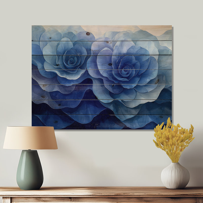Aqua spirale feuille d'aloès succulente I - art mural en bois succulent - sur bois de pin naturel