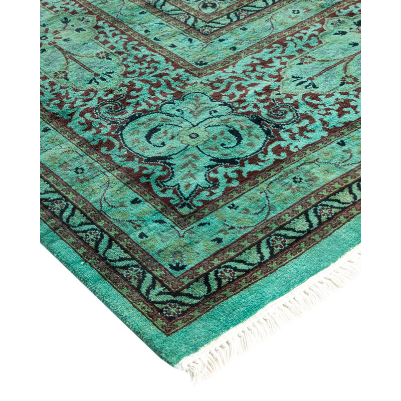 Tapis unique vert de 10 pi 1 po x 14 pi 2 po Ylanzy