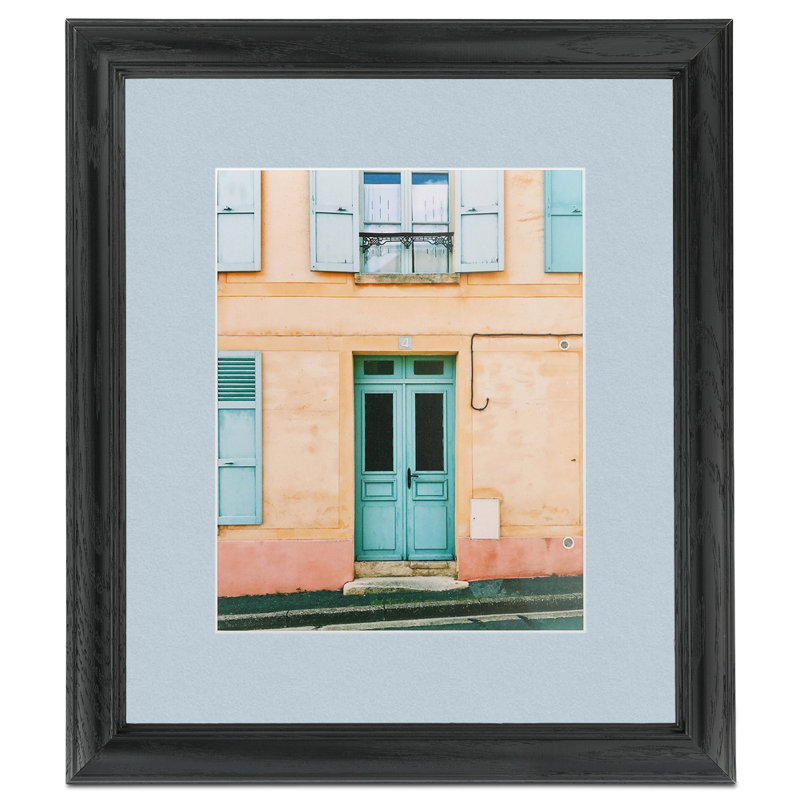 Cadre pour photo simple 6 "x 8" en bois mat, Bleu pastel