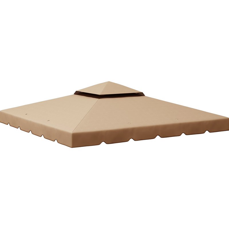 Toile de rechange pour gazebo 9,8 pi X, kaki, avec double ventilation extérieure, pour usage de jardin.