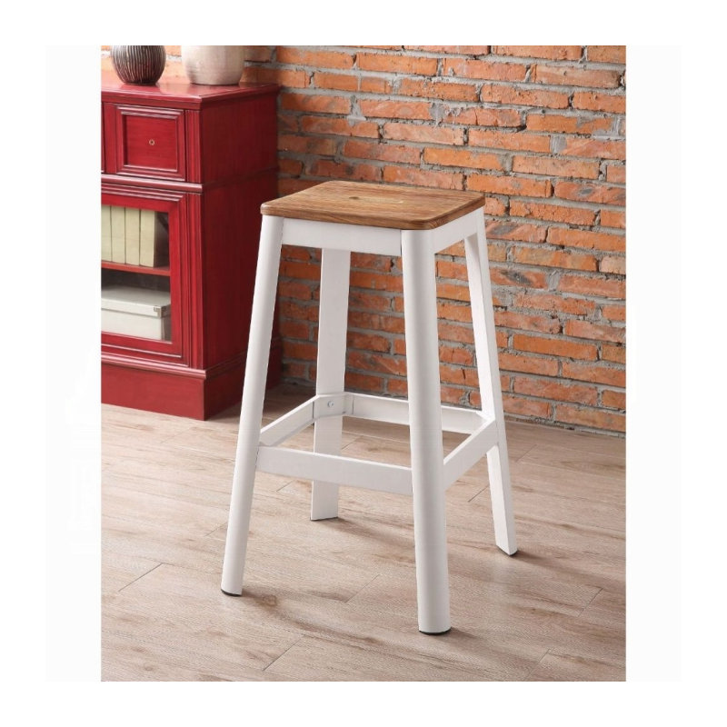 Tabouret de bar Jacotte (ensemble de 2), Blanc