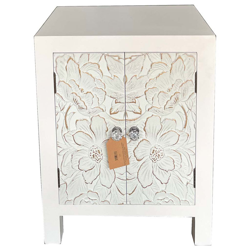 Keya 42cm W Manufactured Wood Bedside Table