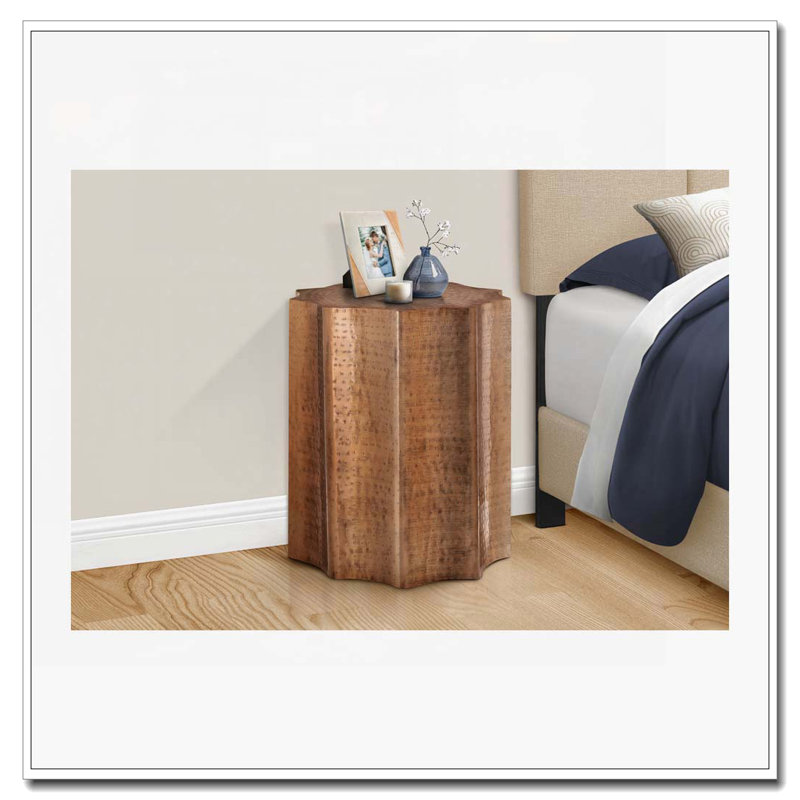 Accent Table, End, Side Table, Nightstand, Copper