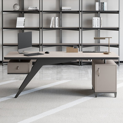 Rectangular Stainless Steel+ with 1 drawers desk