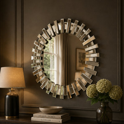 Joaquin Wood Flat Wall Mirror