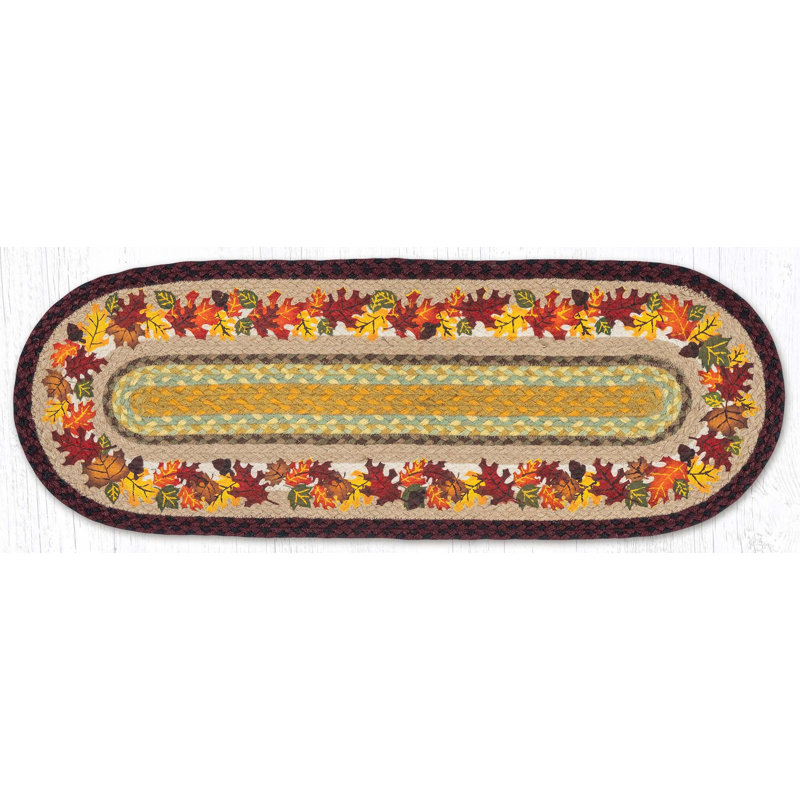 Earth Rugs Autumn Oval Table Runner 36" H, Autumn