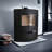 Oval domestic metal wood-burning fireplace
