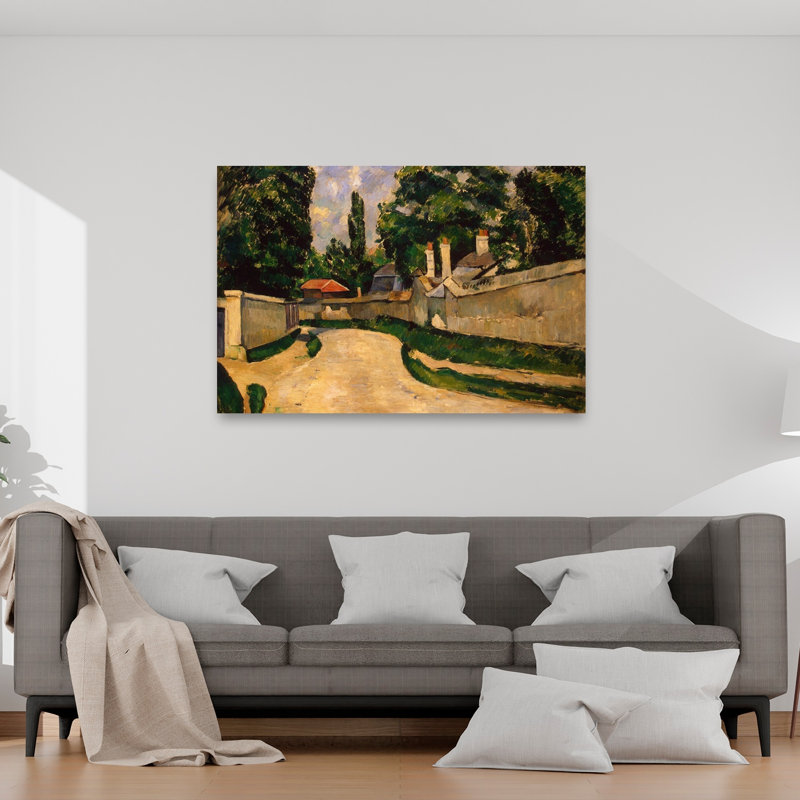 Houses Along A Road, C.1881 Abstract Contemporary Summer Architecture Wall Art Print, 101.6cm H x 152.4cm W