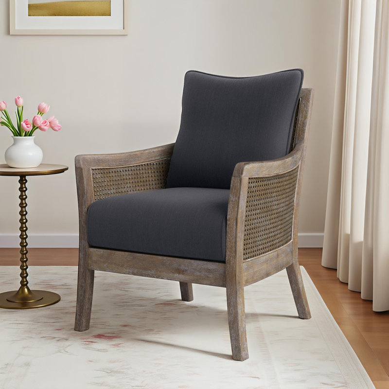 Farlane Upholstered Armchair, Dark Gray