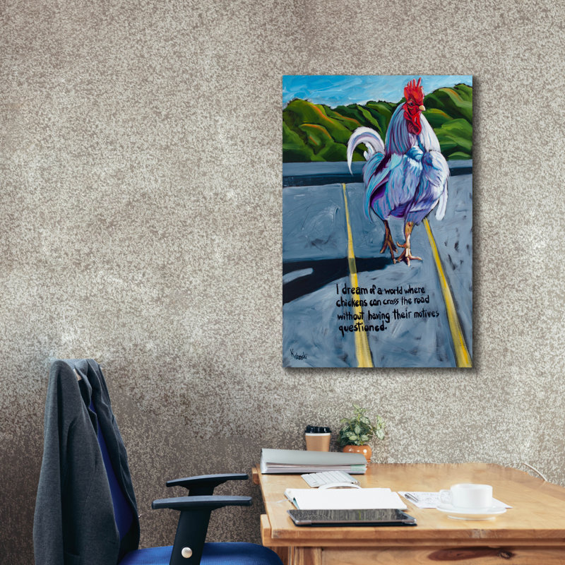 «Dont Ask» par Kathryn Wronski, art mural sur toile, H 40 po x l 26 po x P 1,5 po