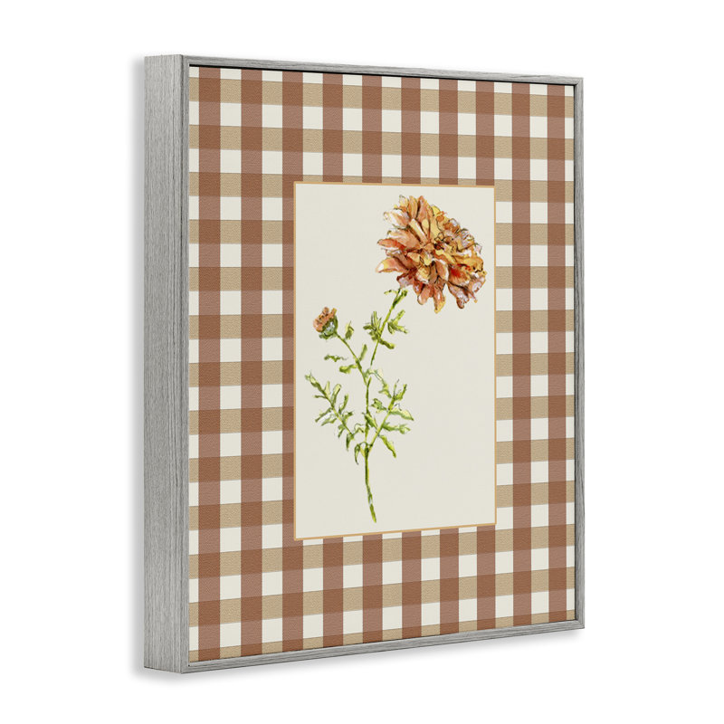 Giclée à motif écossais de fleur de souci, design par Lisa Wehmeyer, Estampe numérique Farmhouse, H 30 po x l 24 po