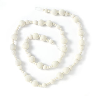 0.5' White Pom Pom Novelty Garland
