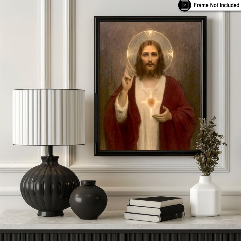 Sacré-Cœur de Jésus No1, Sans cadre, Affiche, H 16 po x l 20 po