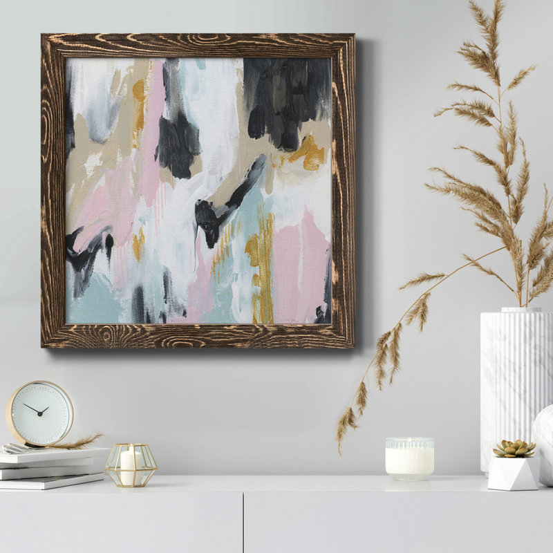 Rustic Arrangement - Peinture sur toile encadrée, H 20 po x l 20 po x P 1,5 po, Cadre noyer