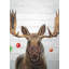 «Moose Has Christmas Balls» - Reproduction encadrée mat pour la décoration