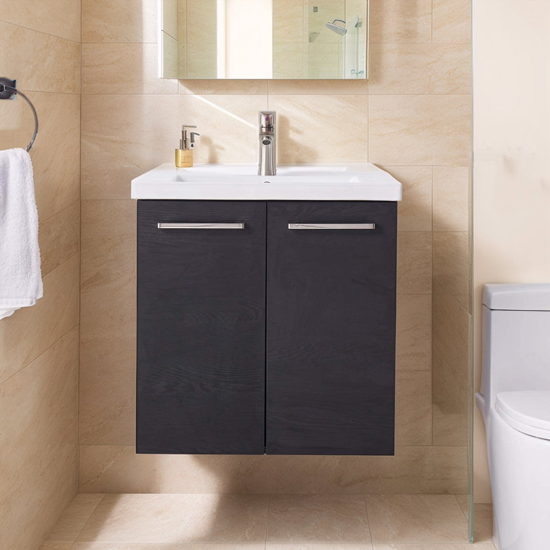Meuble-lavabo simple mural 24 po 24 po