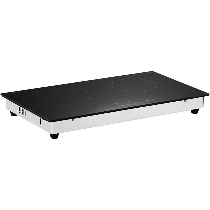 Surface de cuisson électrique intégrée en céramique radiant 2 brûleurs 23,6 x 13,3 po