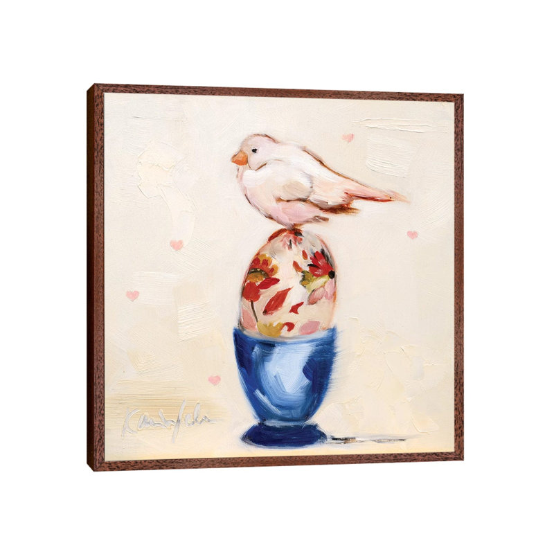 Sweet Expectations by Karen Weber - Painting on Canvas, 66.04 cm H x 66.04 cm W, Classic Brown Wood Framed