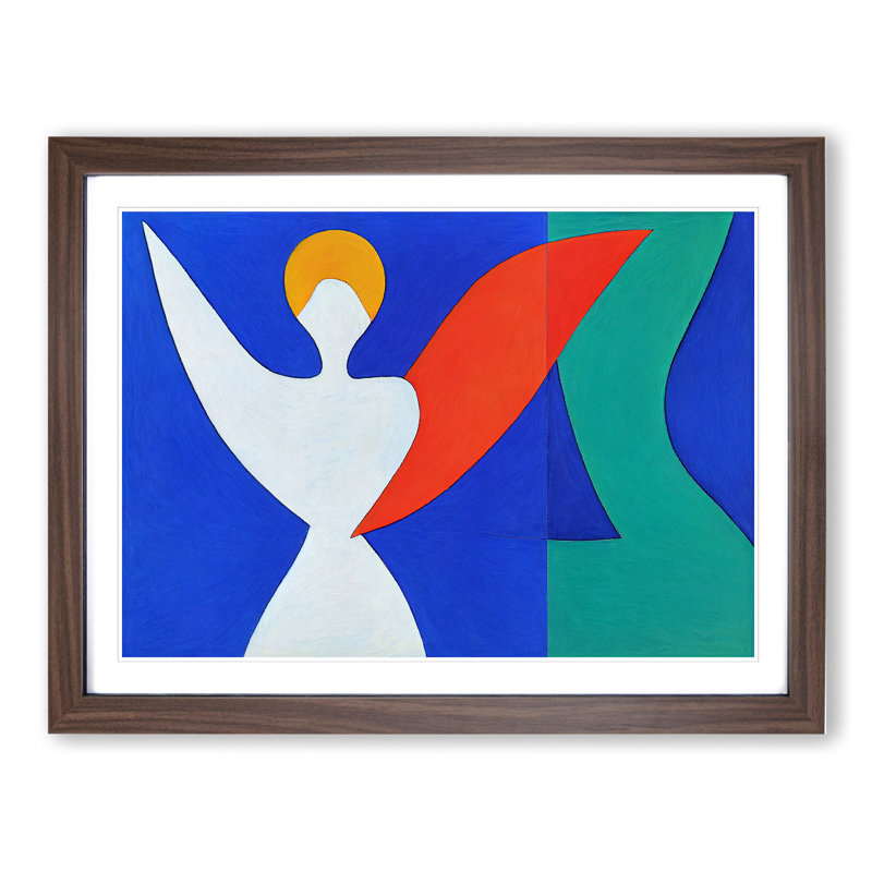 Abstract Angel Vol.1 - Single Picture Frame Print, 34cm H x 46cm W x 2cm D, Walnut Framed