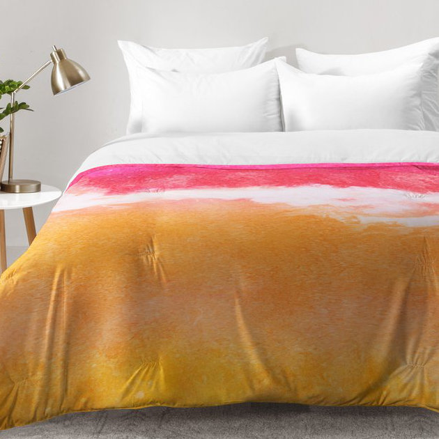 Ensemble d'édredon tangerine Laura Trevey, Édredon double / grand + 2 taies décoratives sta