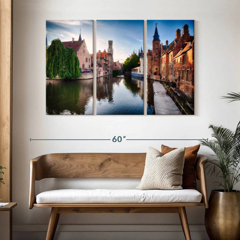 Lilie Bruges Water Canal, H 32 po x l 50 po